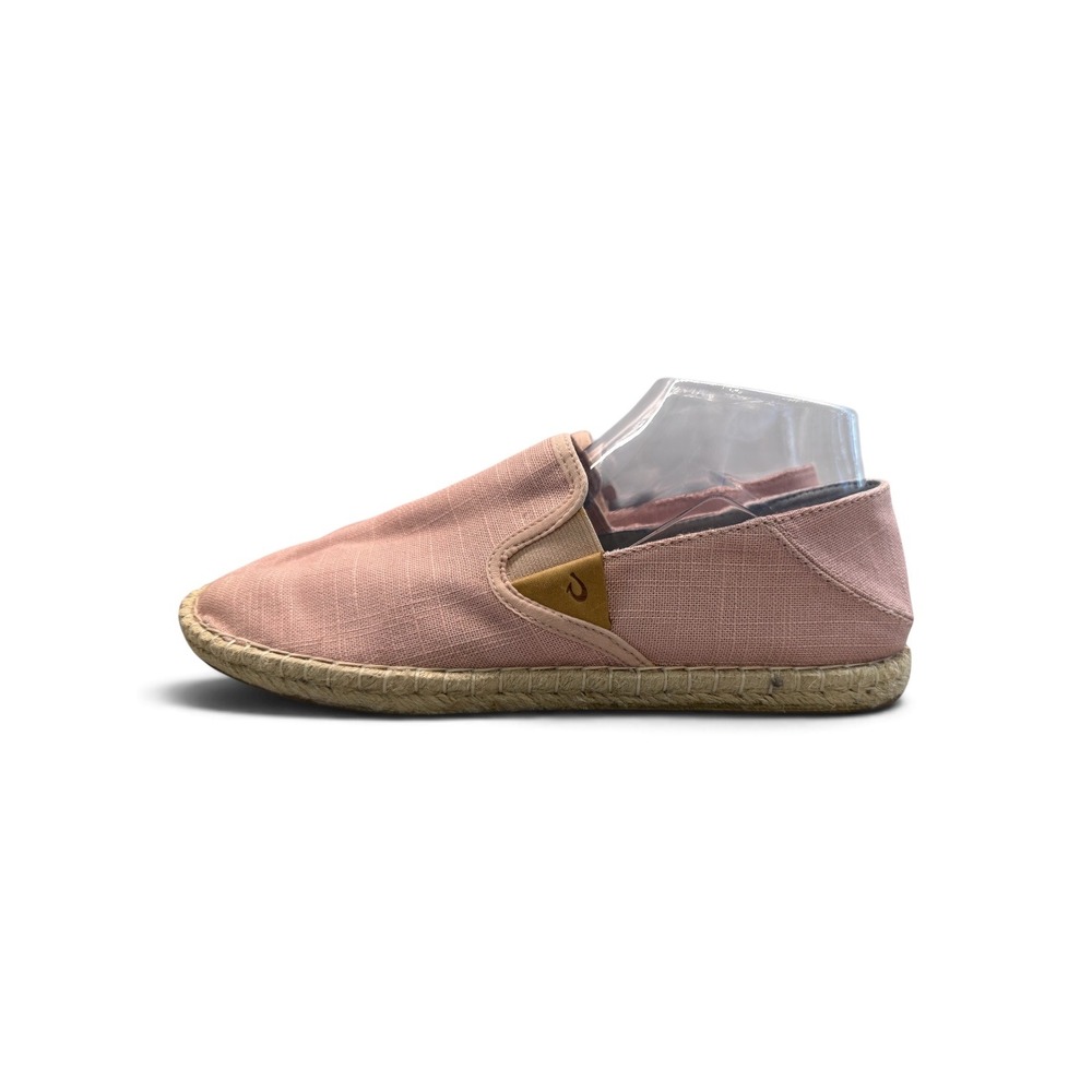 Olukai Kaula Pa'a Kapa Women's Espadrille Flats Pink Size 10 Slip On Shoes